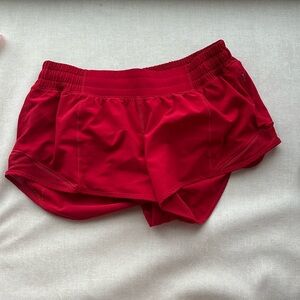 Lululemon hotty hot red shorts